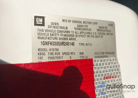 2009 Chevrolet Tahoe Special Services from USA, damaged, VIN 1GNFK03059R245148